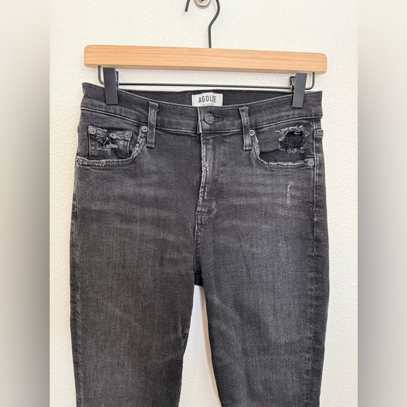 Agolde Sophie Hi Rise Crop Jeans in Temple (Black) Size 29 - Picture 5 of 12